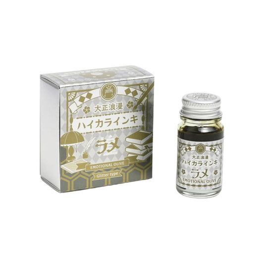 Teranishi Guitar Taisho Roman Haikara Lamé Glitter Ink Emotional Olive (12ml)