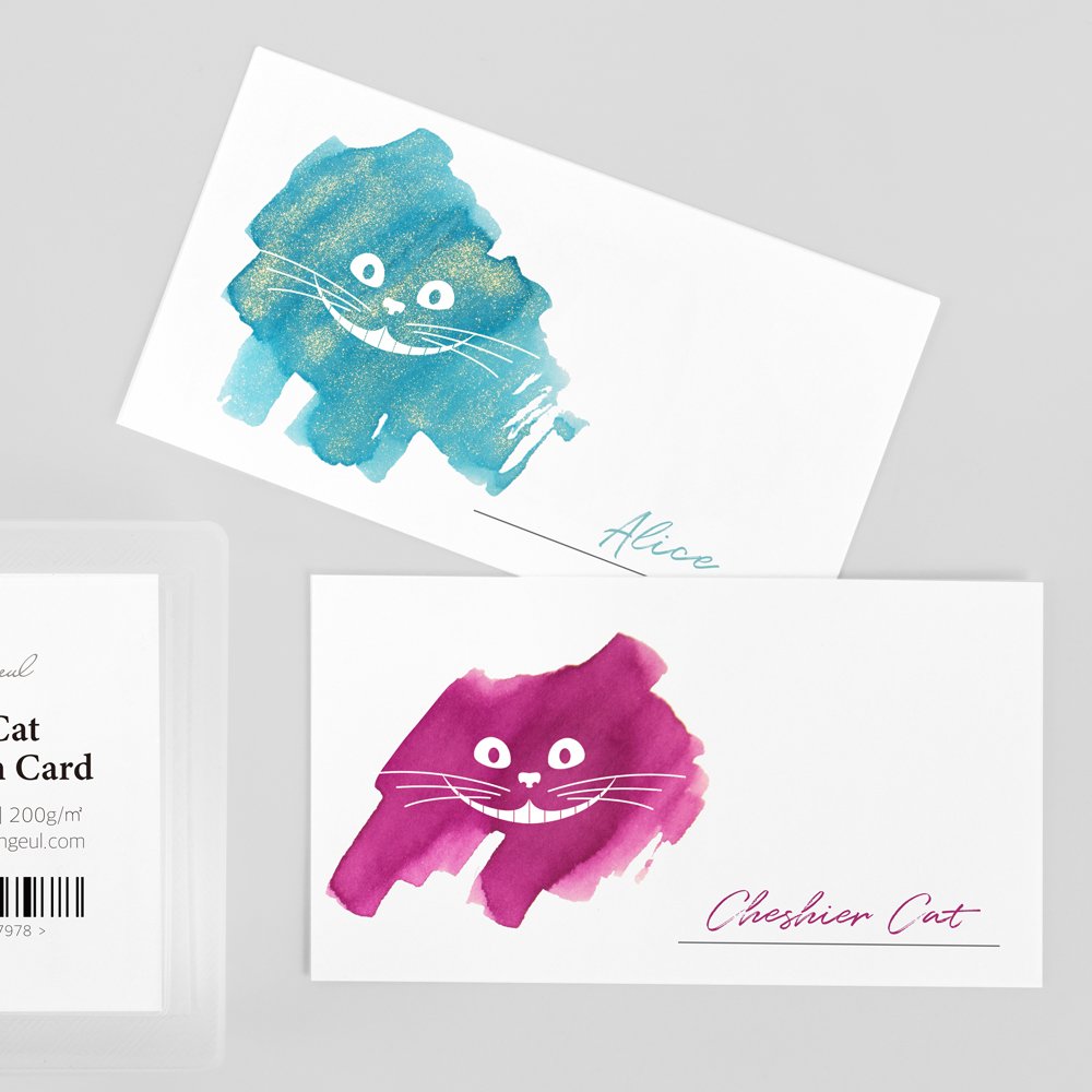 Wearingeul Impression Ink Color Chart Card (50x90mm) – Smile Cat (50 cards)