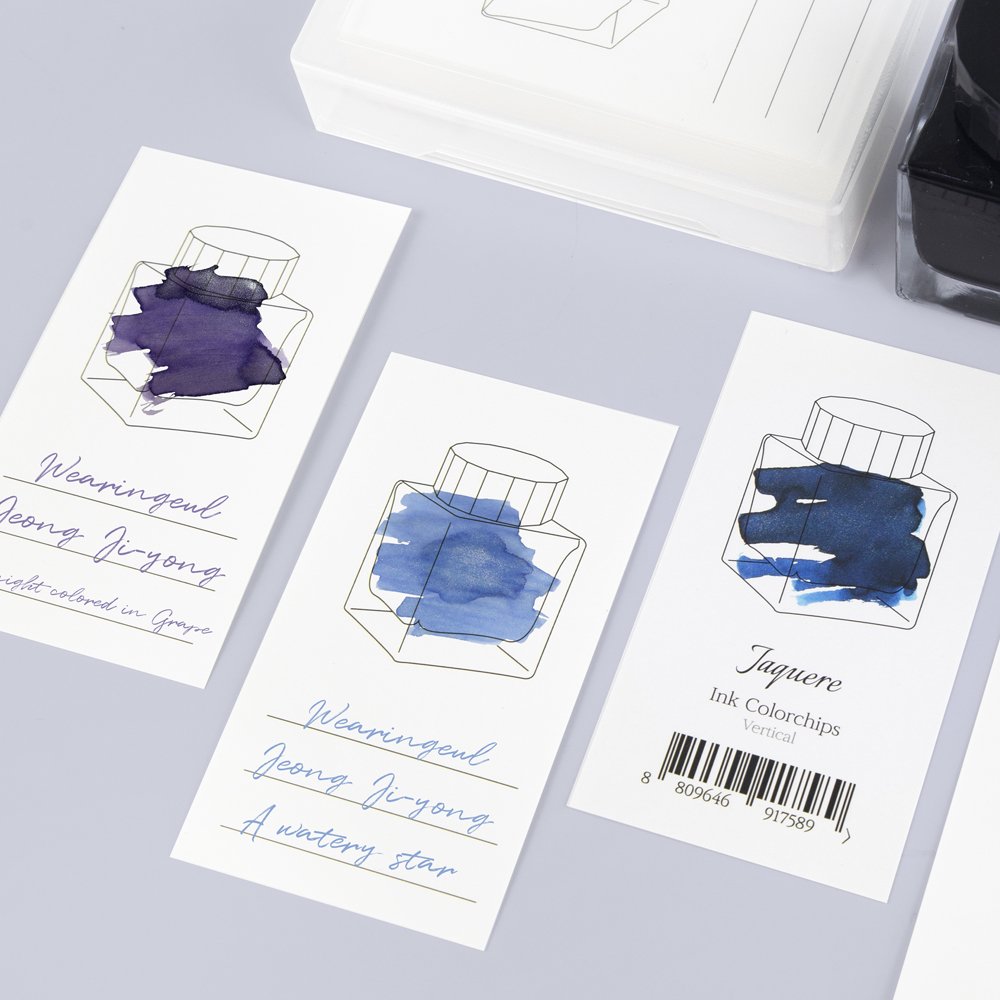 Wearingeul Impression Ink Color Chart Card (50x90mm) – Vertical (100 cards)