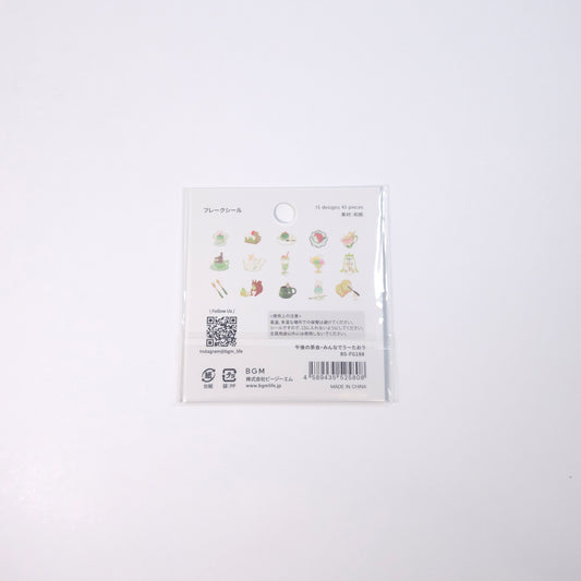 BGM Planner Stickers Animals Foil stamped Flake Seal Afternoon Tea Party *Woot-a-la-la-la