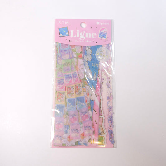 BGM Planner Stickers Flake Seal Linge* Oil Painting