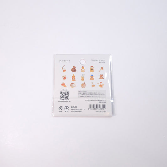 BGM Flake Sticker Fluffy Animals *Honey Bear
