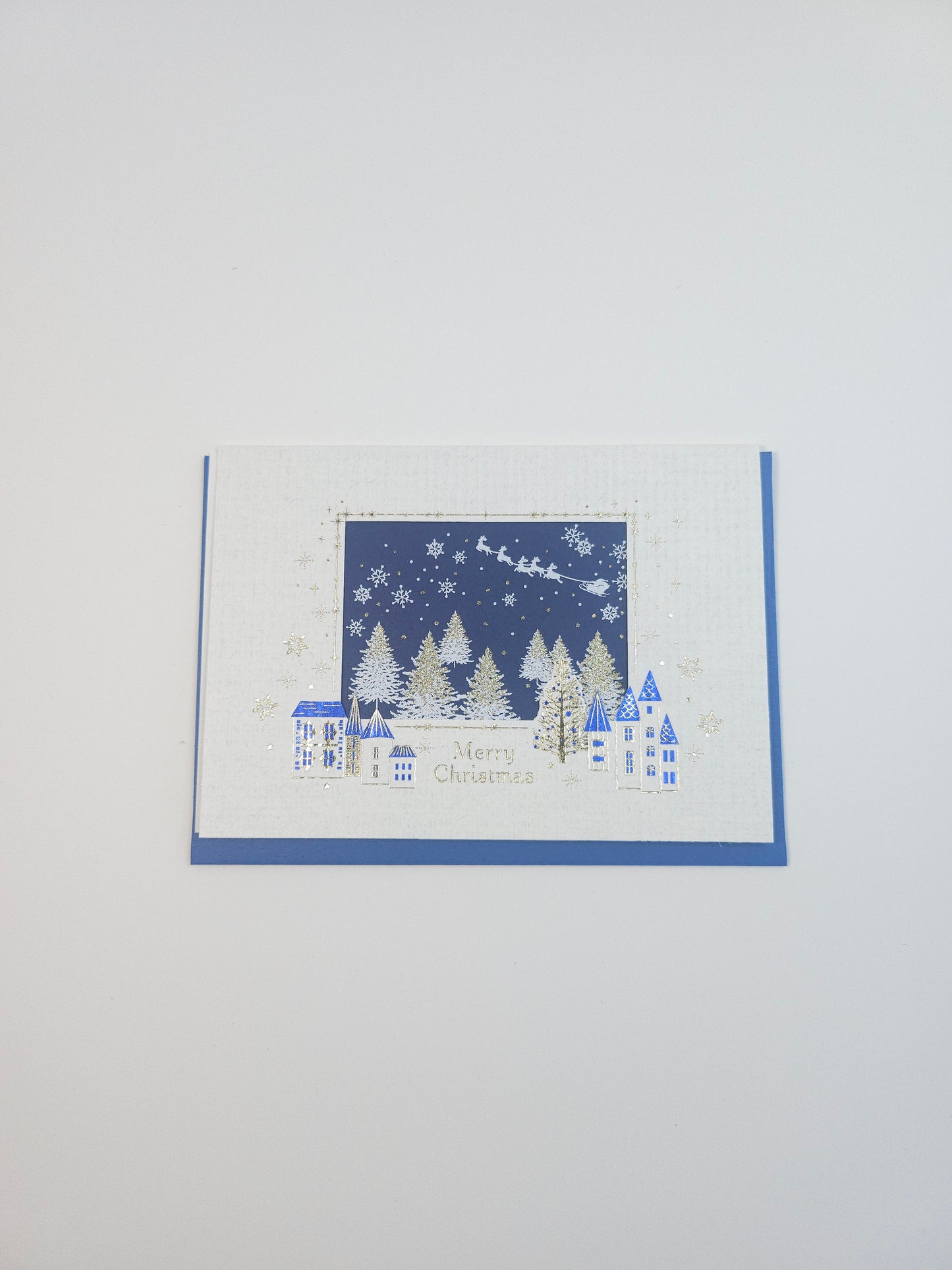 Christmas blue card