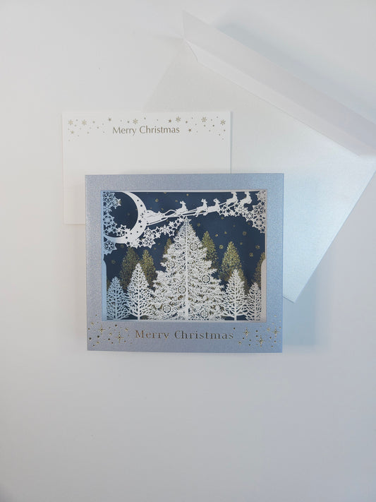 Christmas diorama white card
