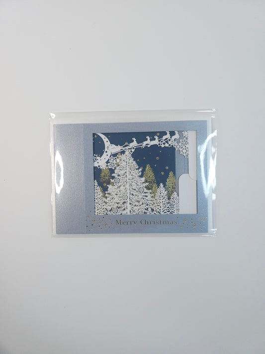 Christmas diorama white card