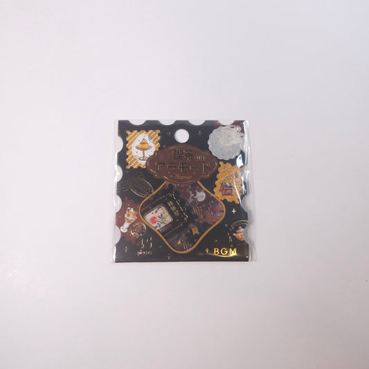 BGM Planner Stickers Flake Seal Coffee a la mode * post office brown