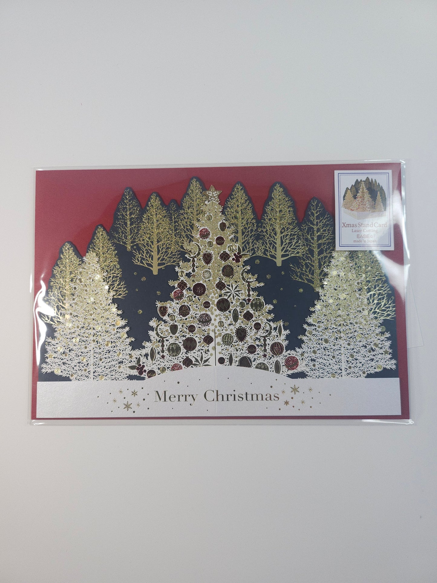 Christmas golden tree card