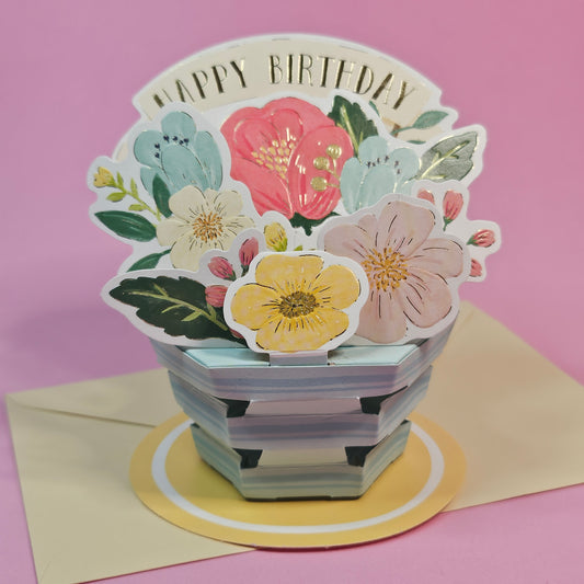 Flower Pot Birthday Pop-up Card