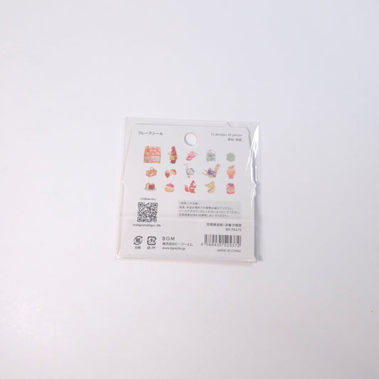 BGM Planner Stickers Flake Seal Fantasy Shopping Arcade* Confectionery Café