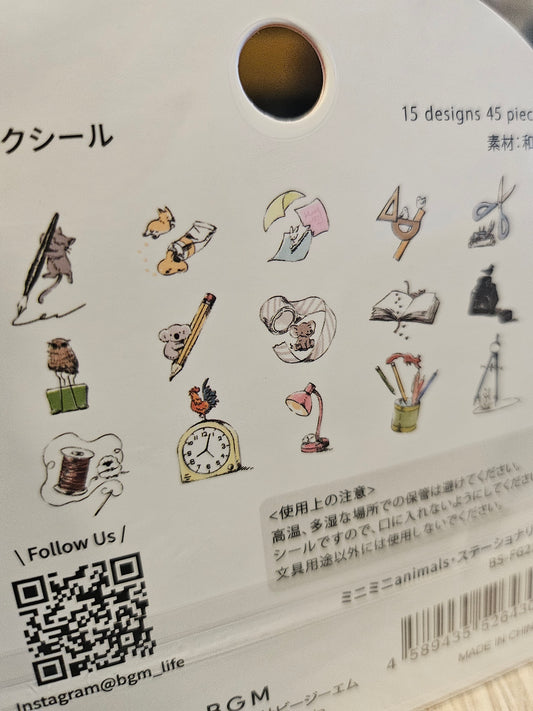 BGM Mini Sticker animals (stationery)