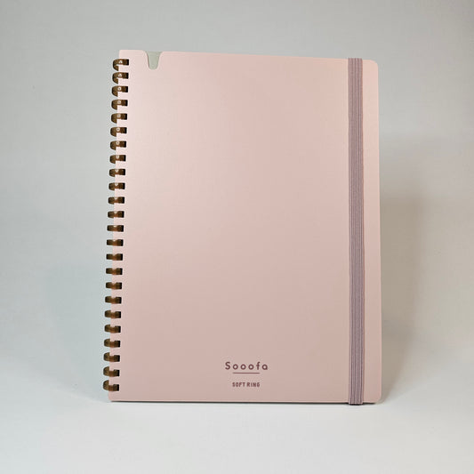 KOKUYO Notebook Grid Sooofa Soft Ring (Pink)