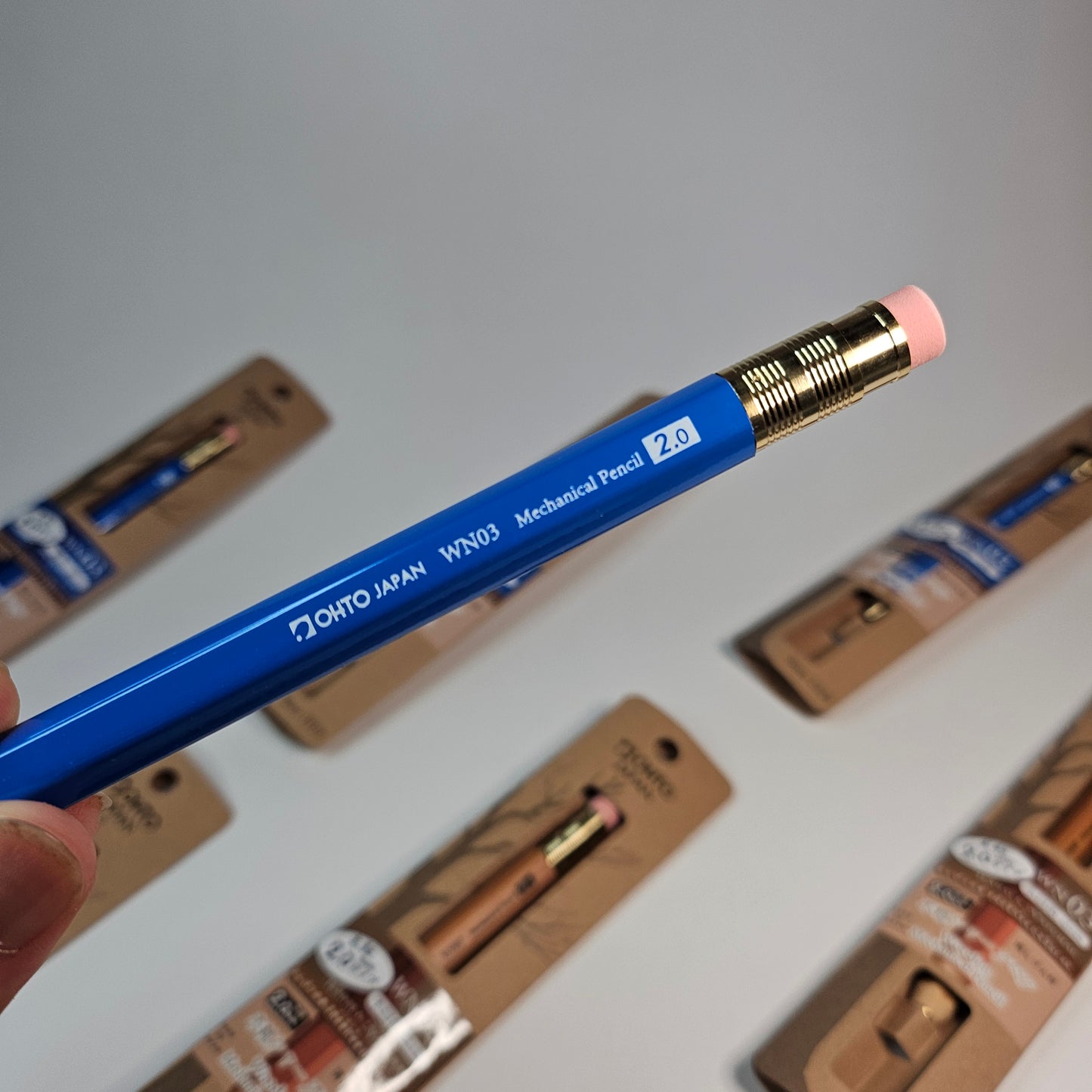 OHTO Mechanical pencil with wooden shaft WN03 2.0mm (Blue)