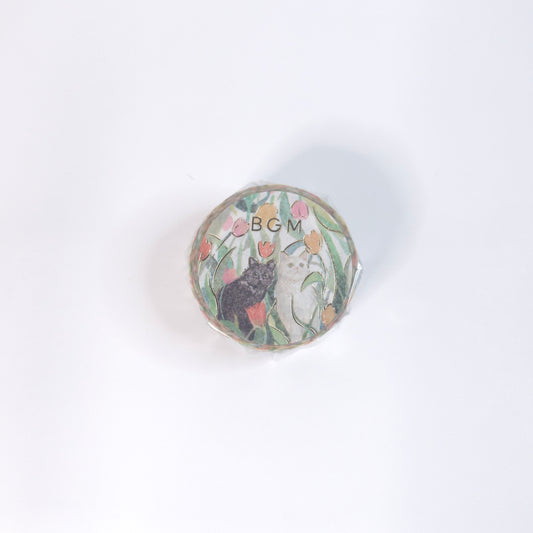 BGM Washi Tape Flowers and Cats* Let's Play Together