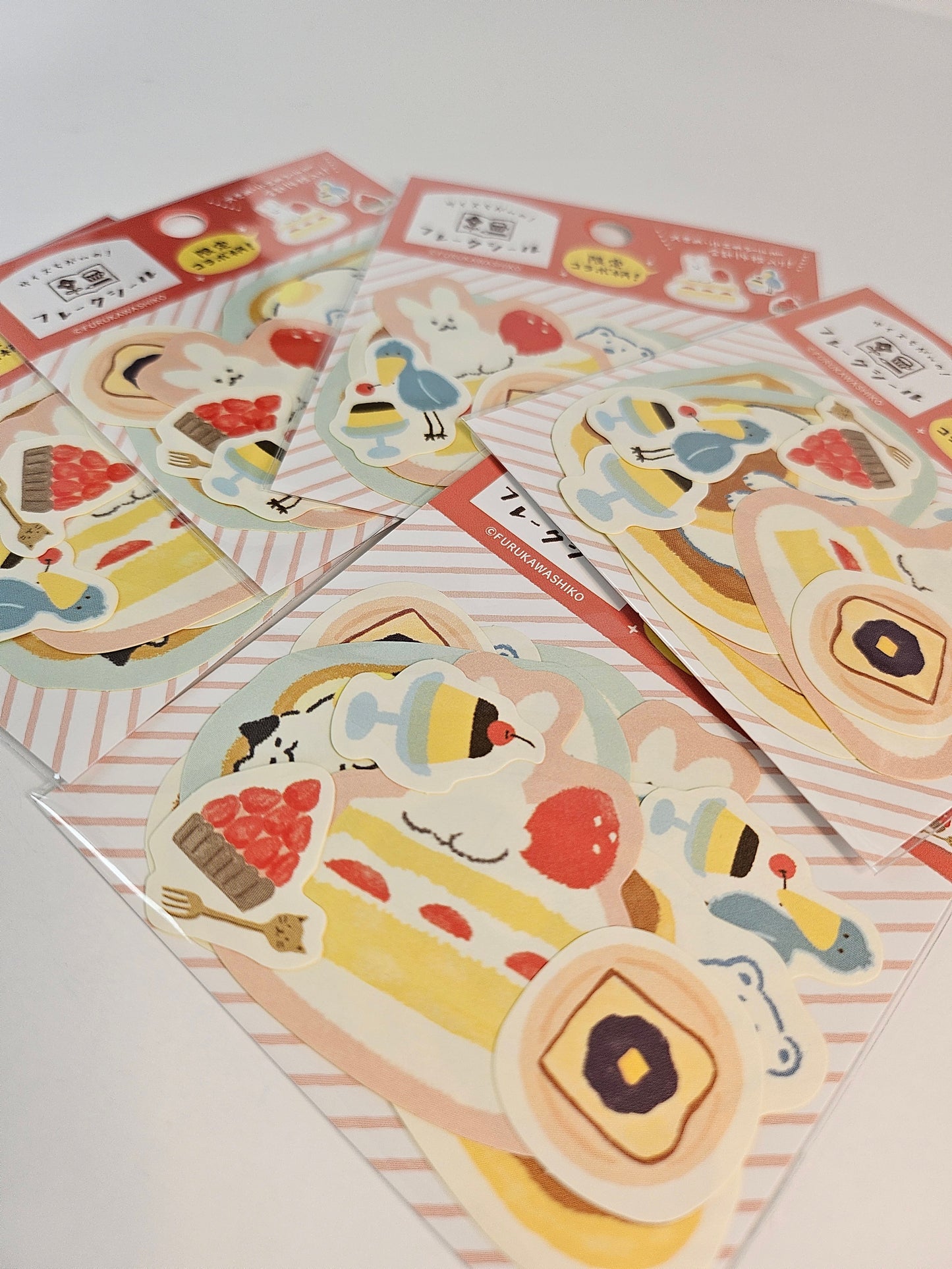 Furukawa Shiko Flake sticker Bears,Breakfast and Shoebill (Limited Collab)