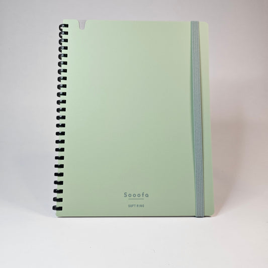 KOKUYO Notebook Grid Sooofa Soft Ring  (Green)