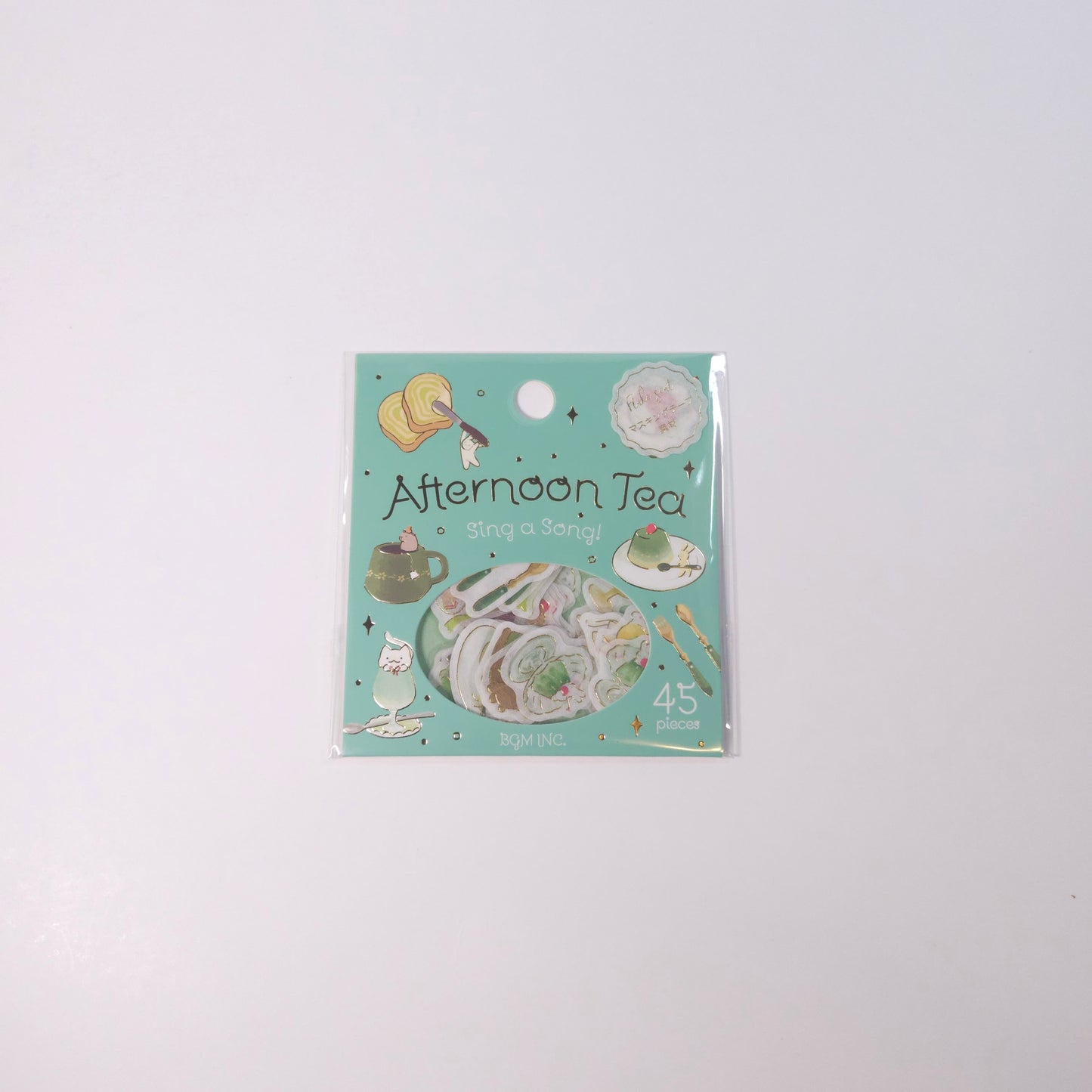 BGM Planner Stickers Animals Foil stamped Flake Seal Afternoon Tea Party *Woot-a-la-la-la