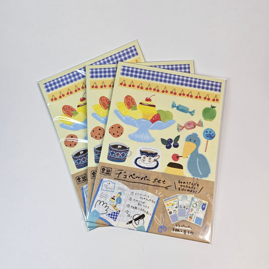 Decorative Paper - Desserts+ Blue Shoebill