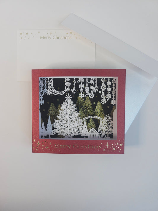Christmas diorama red card