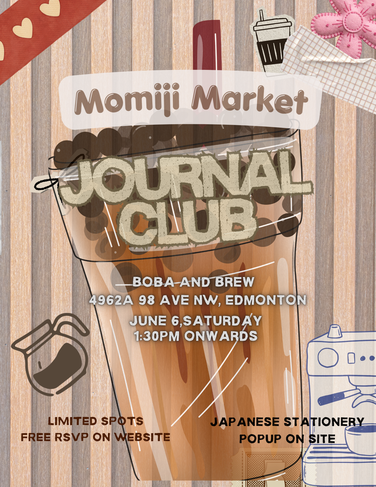 Momiji Journaling Club - Boba and Brew (June)